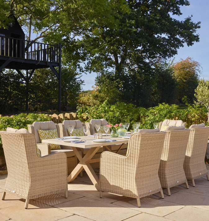 Bramblecrest Somerford 8 Seat Rectangular Dining Set with Ceramic Table