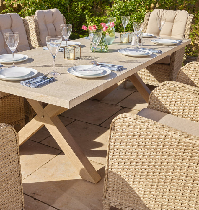 Bramblecrest Somerford 8 Seat Rectangular Dining Set with Ceramic Table