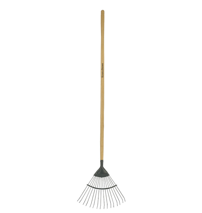 Kent & Stowe Carbon Steel Long Handled Lawn/Leaf Rake