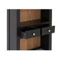 Vancouver Compact 2 Drawer Hutch Black/Grey