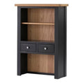 Vancouver Compact 2 Drawer Hutch Black/Grey