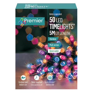 Premier 50 Battery Operated Timelights Rainbow