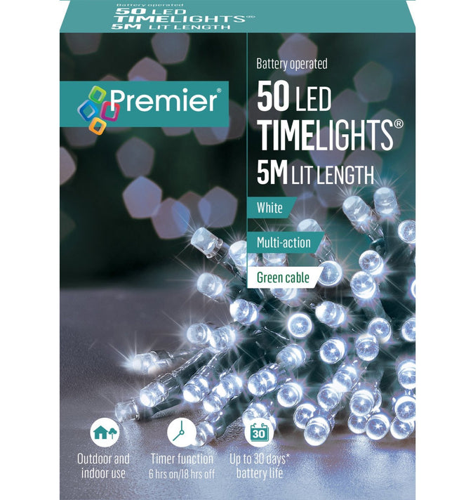 Premier 50 Battery Operated Timelights Cool White