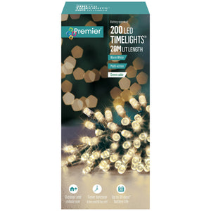 Premier 200 Battery Operated Timelights Warm White