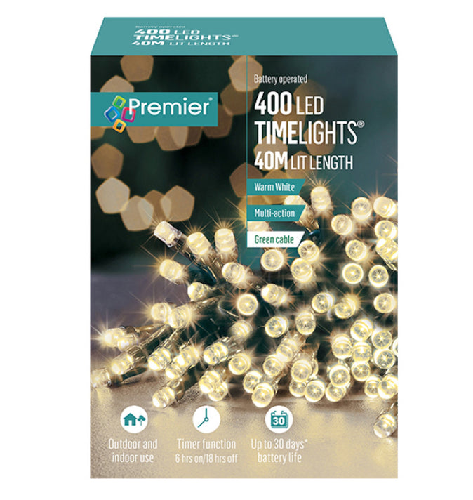 Premier 400 Battery Operated Timelights Warm White