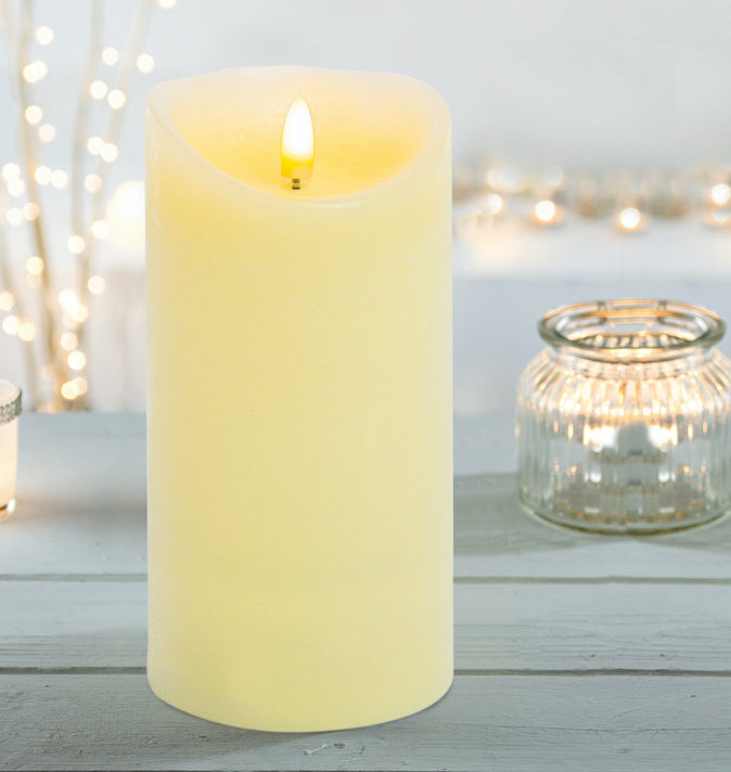 Textured Flicker Candle 18cm