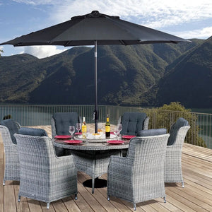 Supremo Lazia Round 6 Seat Set with Lazy Susan