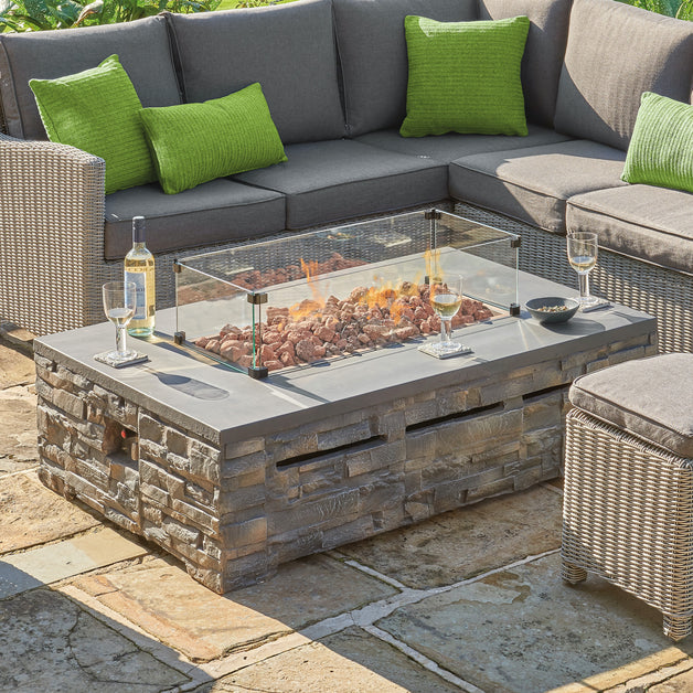 Kettler Stone Fire Pit - Coffee Table 132 x 85cm