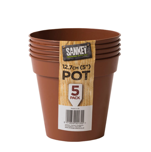 Grow Pot 12.7cm 5 Pack