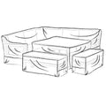 Bramblecrest Aluminium Square Corner Sofa Set Covers - Portofino/La Rochelle