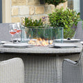 Antigua 6 Seater Round Dining Set with Firepit Table