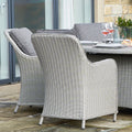 Antigua 6 Seater Round Dining Set with Firepit Table