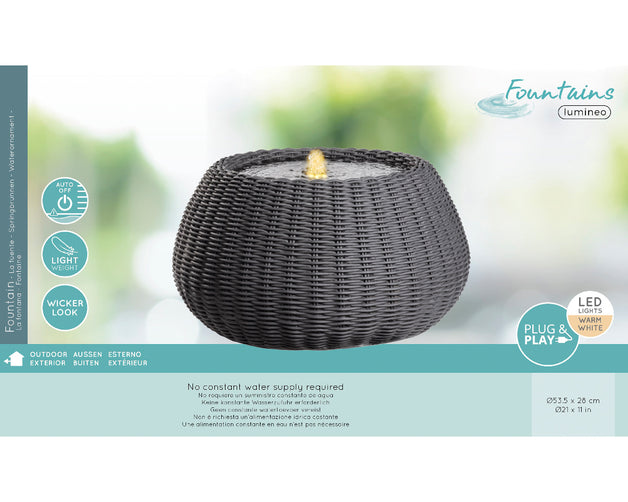 Rattan Effect Fountain Anthracite