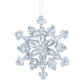 Silver Glitter & Acrylic Snowflake