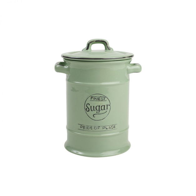 T&G  Pride Of Place Sugar Jar In Old Green