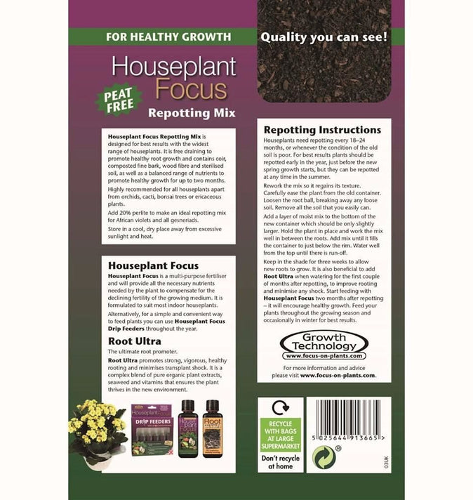 Houseplant Focus Repotting Mix 3Ltr