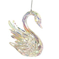 Rainbow Iridescent Acrylic Swan Decoration