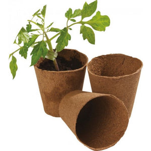 Round Fibre Pots 8cm 12 Pack