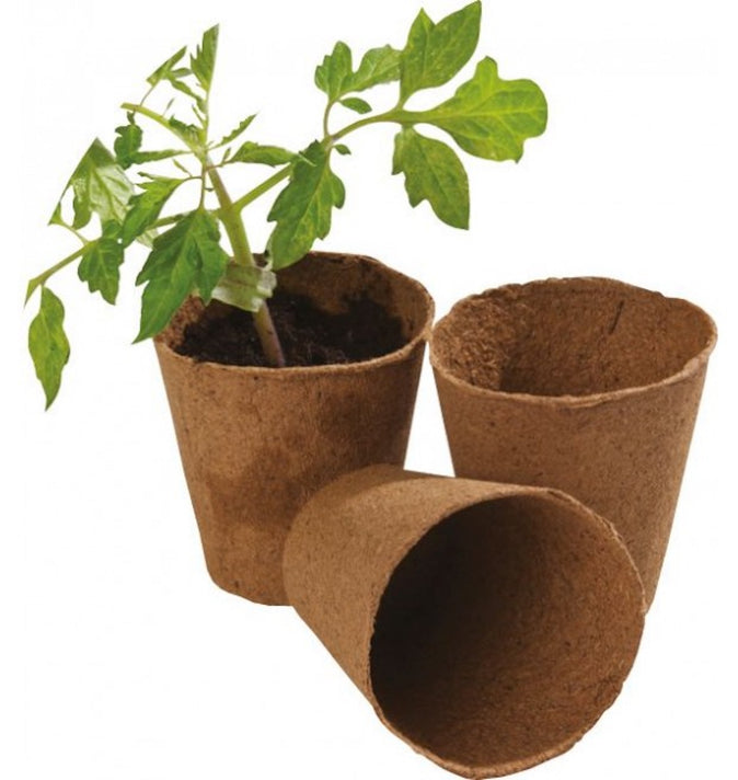 Round Fibre Pots 8cm 48 Pack