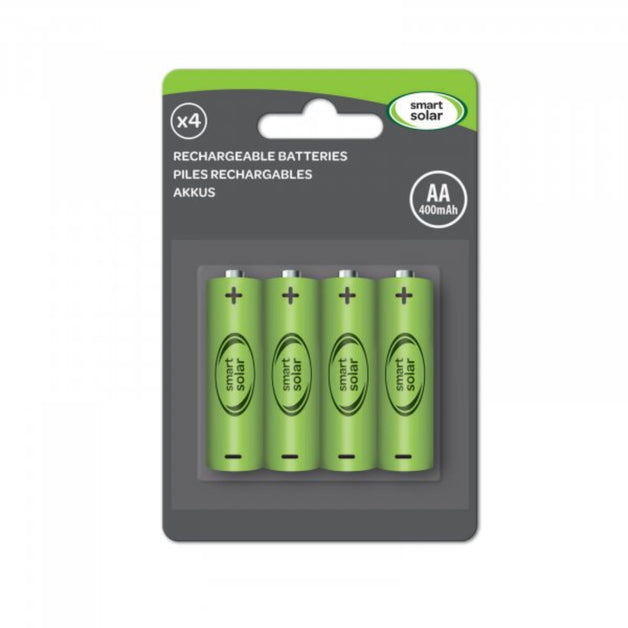 Solar Light Rechargeable Batteries AA 4 Pack