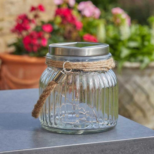 Solar Firefly Glass Jar