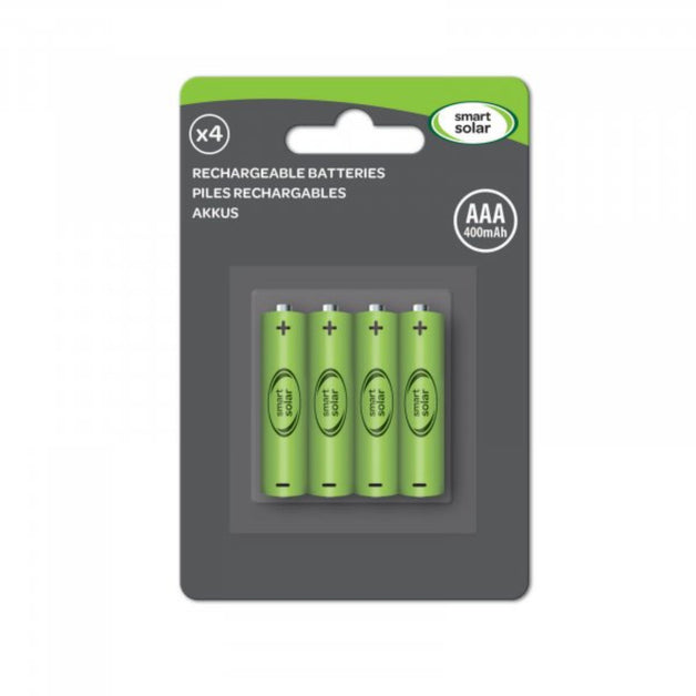 Solar Light Rechargeable Batteries AAA 4 Pack