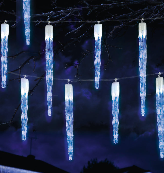 Premier 24 Chaser Icicle Lights Blue