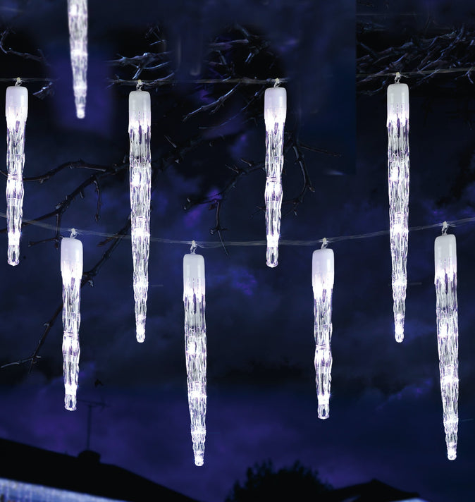 Premier 24 Chaser Icicle Lights White