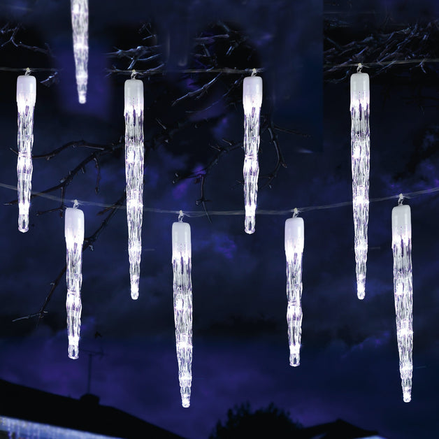 Premier 24 Chaser Icicle Lights White