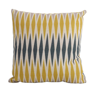 Bramblecrest Harlequin Yellow Square Scatter Cushion