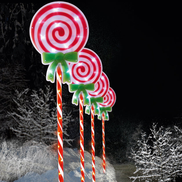 Premier Lollipop Path Lights 4 Pack