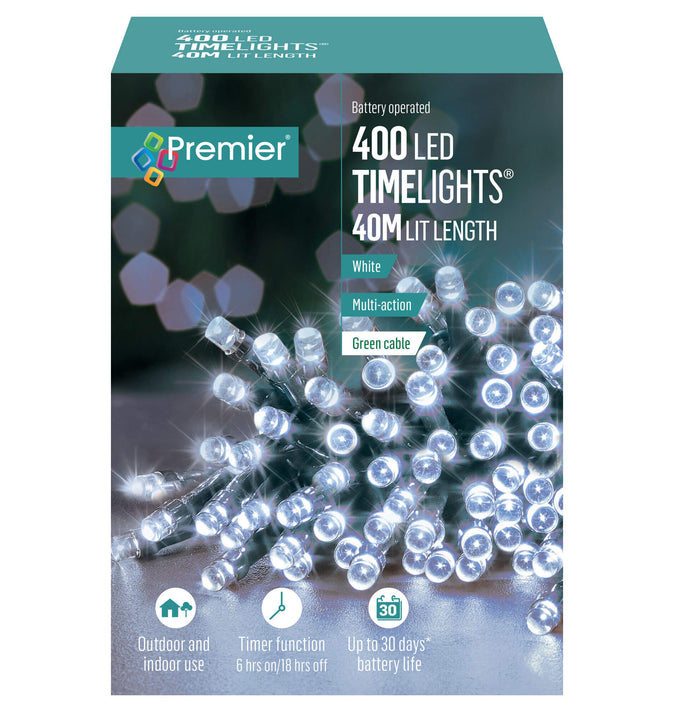 Premier 400 Battery Operated Timelights Cool White