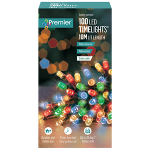 Premier 100 Battery Operated Timelights Multi-Coloured