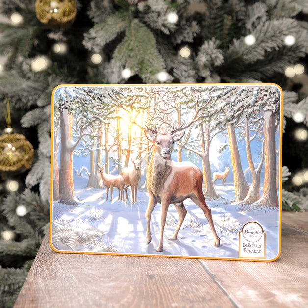 Embossed Stag Tin Chocolate Chip & Shortcake 300g