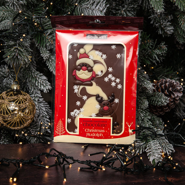 Christmas Rudolph Chocolate Slab
