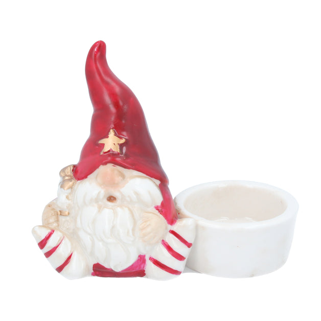 Ceramic Gonk Santa T-Lite Holder