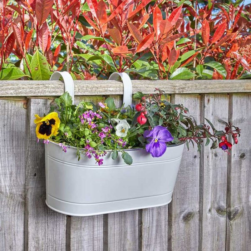 Fence & Balcony Planter 12" Ivory Whitehall Garden Centre