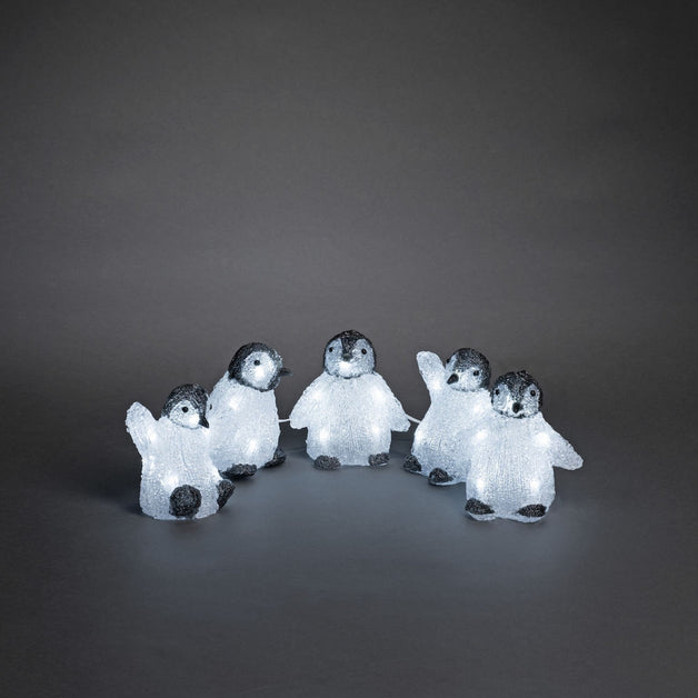 Acrylic Baby Penguins 5 Pack