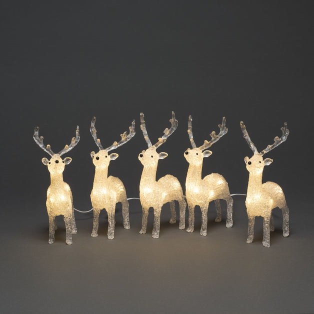Acrylic Reindeer 5 Pack