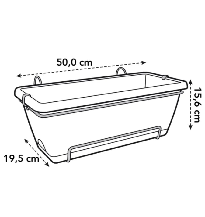 Barcelona Trough 50cm Anthracite