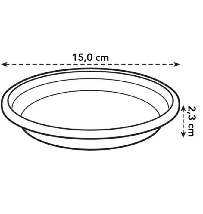 Universal Saucer Round 15cm Terracotta