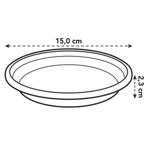 Universal Saucer Round 15cm Terracotta
