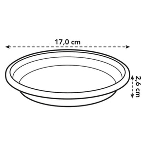 Universal Saucer Round 17cm Anthracite