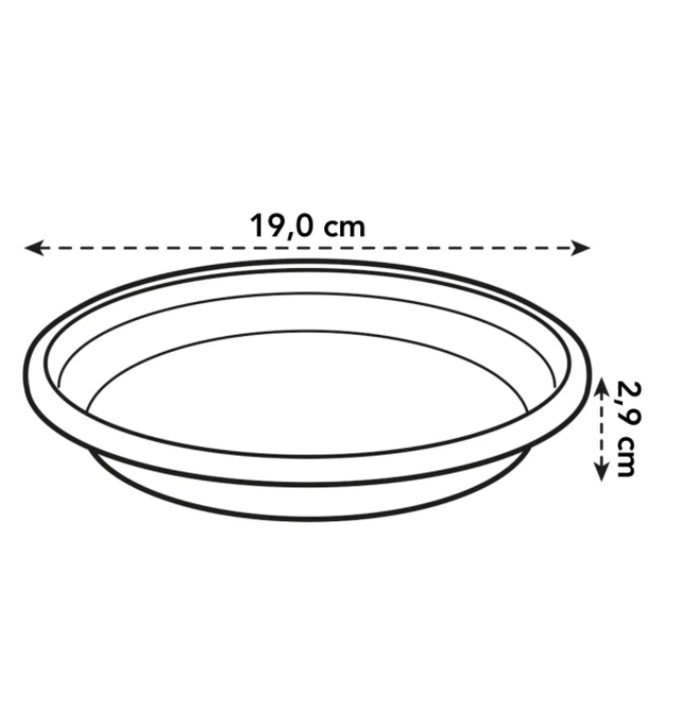 Universal Saucer Round 19cm Anthracite