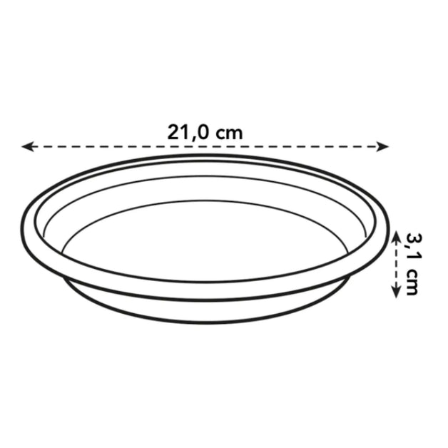 Universal Saucer Round 21cm Terracotta