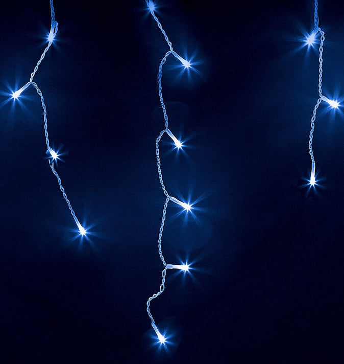 240 Snowing Effect Icicle Lights Cool White
