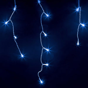 240 Snowing Effect Icicle Lights Cool White