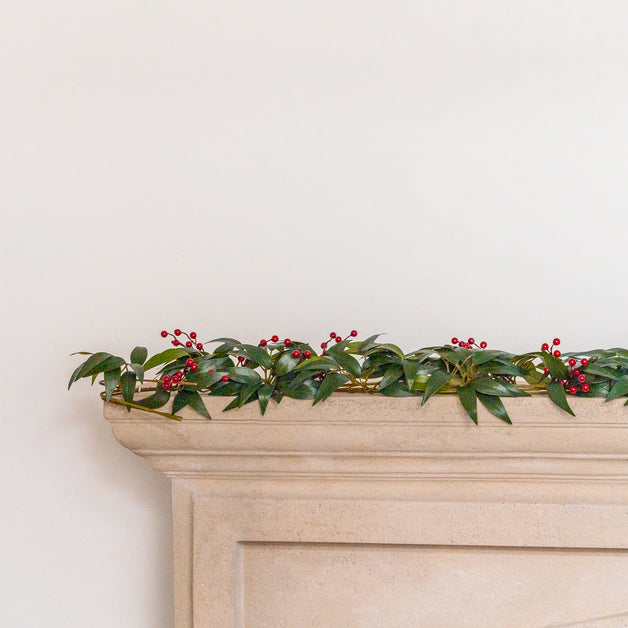 Smilax Garland with Red Berries