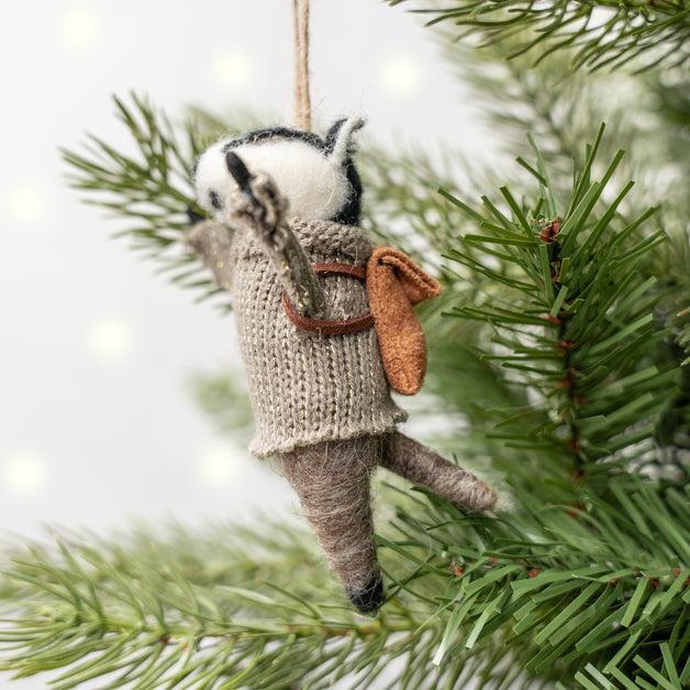Wool Mix Badger with Backpack