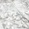 Silver Glitter & Acrylic Mini Leaf Branch